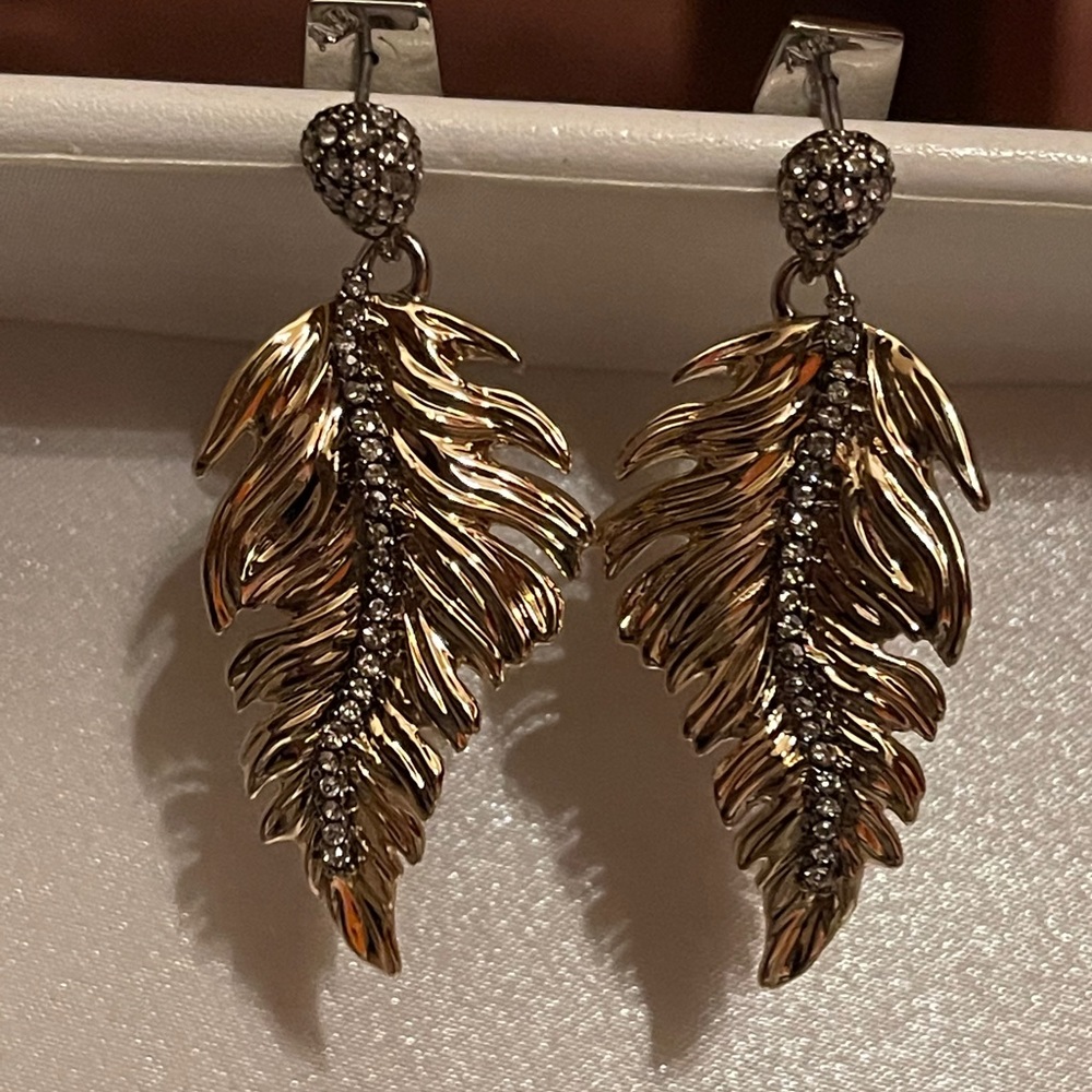 Alexis Bittar feather earrings